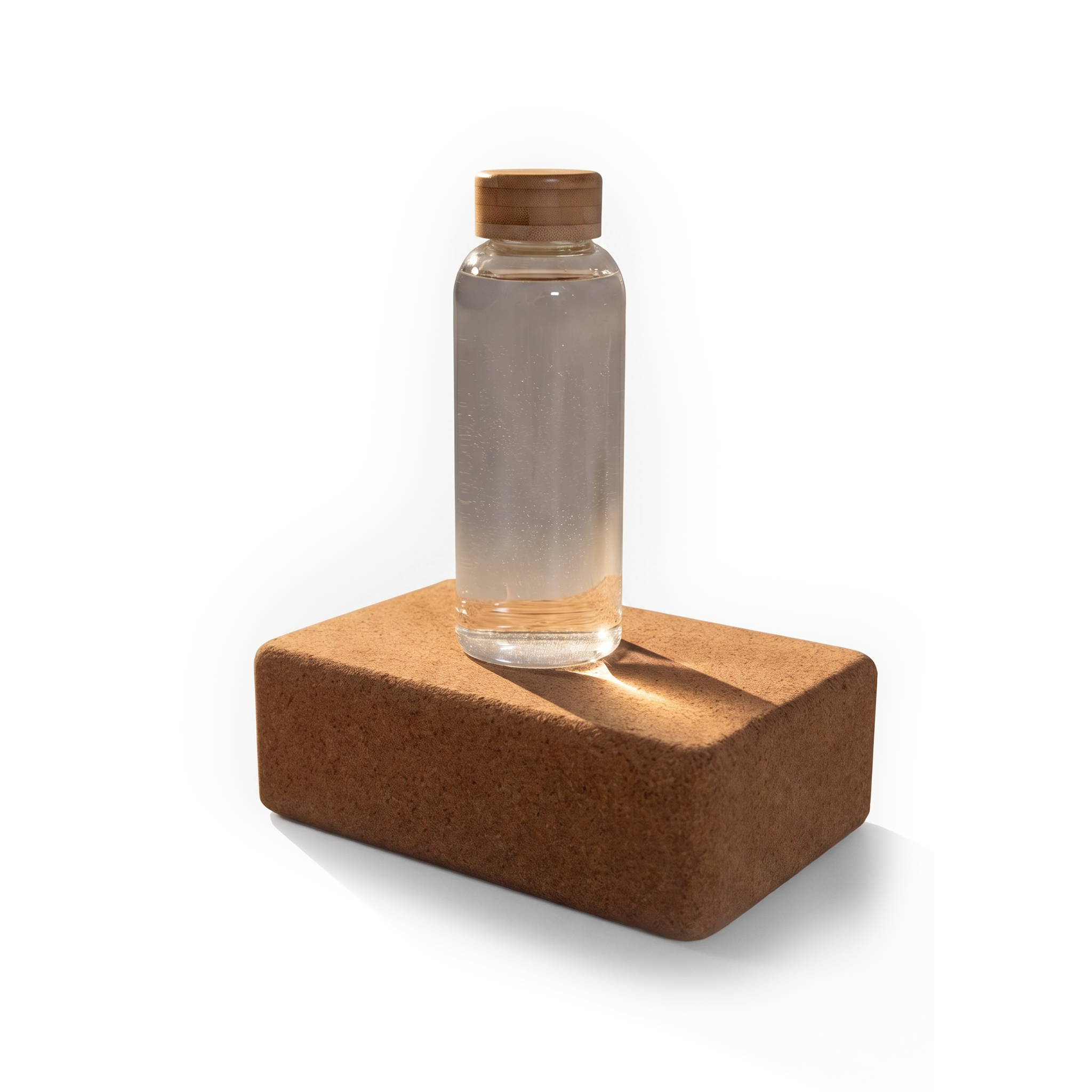 Yoga Block & Glass Water Bottle